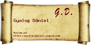 Gyalog Dániel névjegykártya